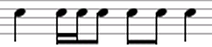 una variedad de notas